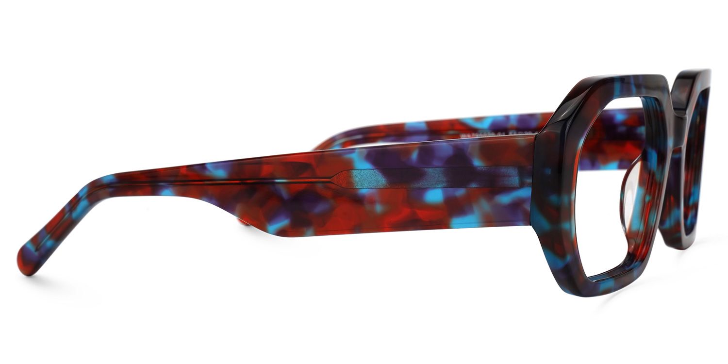 Rectangle Floral Eyeglasses | Vooglam.com 4