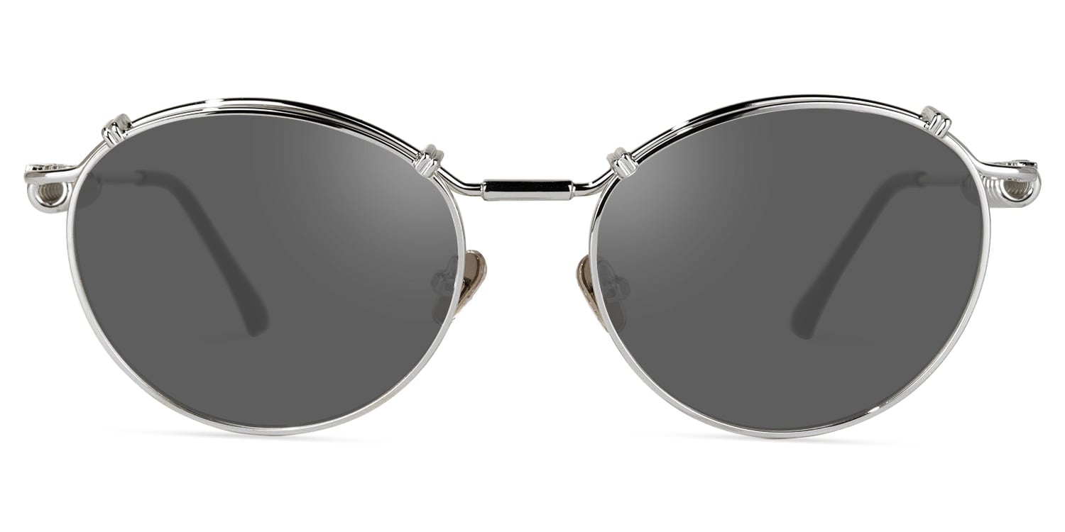 

Tijuana - Round Silver Sunglasses