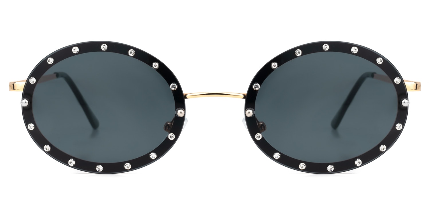 

Crowell - Oval Black Sunglasses
