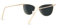 Browline Gold Sunglasses | Vooglam.com Side View