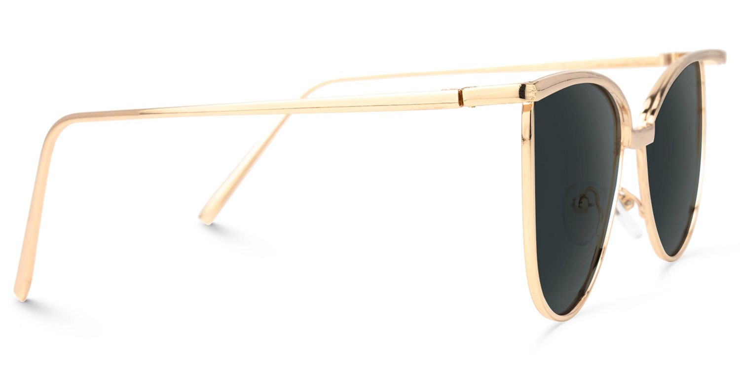 Browline Gold Sunglasses | Vooglam.com 4