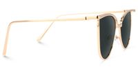 Browline Gold Sunglasses | Vooglam.com 