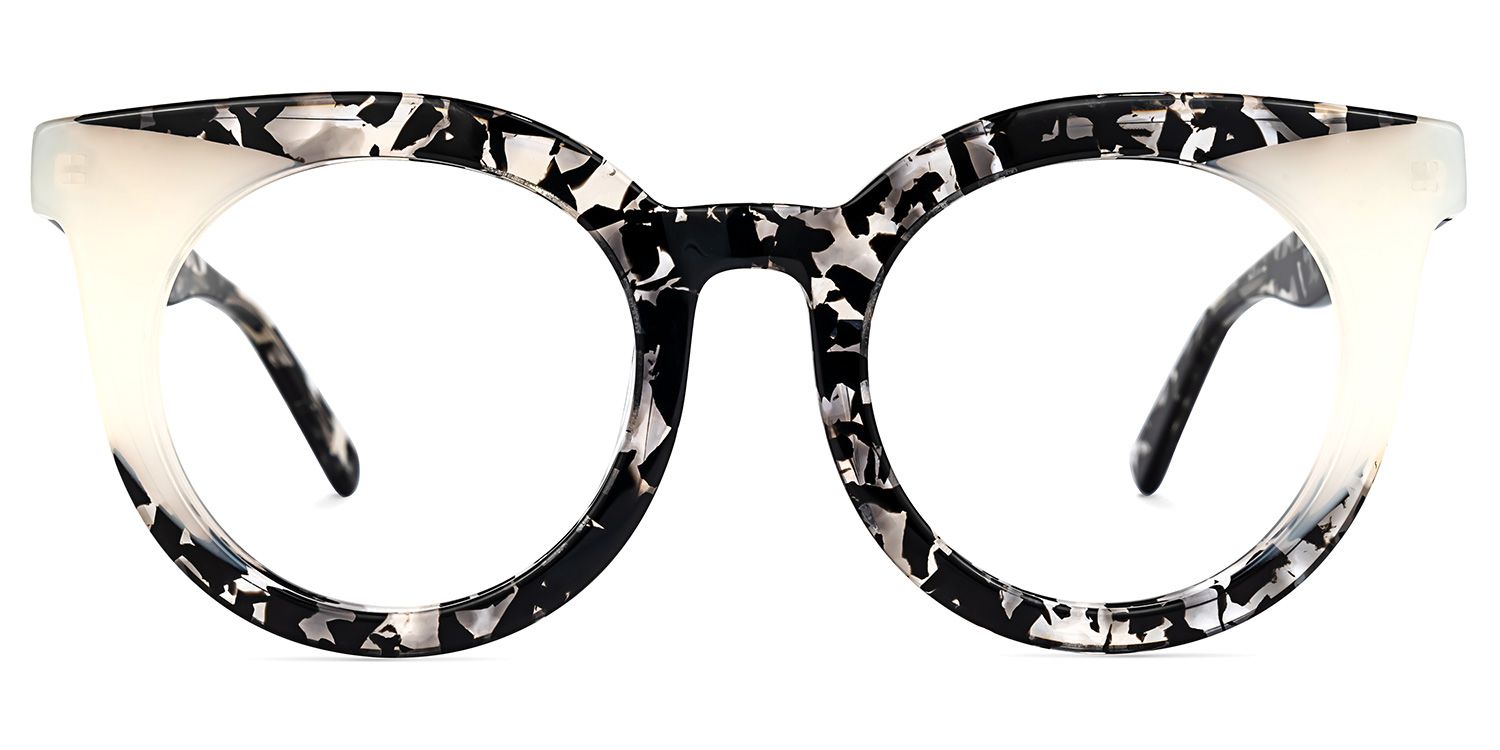 Round Pattern Eyeglasses | Vooglam.com Angle View