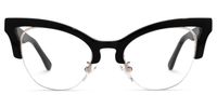 Drayton - Cat Eye Black Eyeglasses | Vooglam Angle View