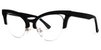 Drayton - Cat Eye Black Eyeglasses | Vooglam Front View