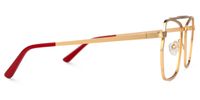 Alexa - Aviator Gold Eyeglasses | Vooglam 