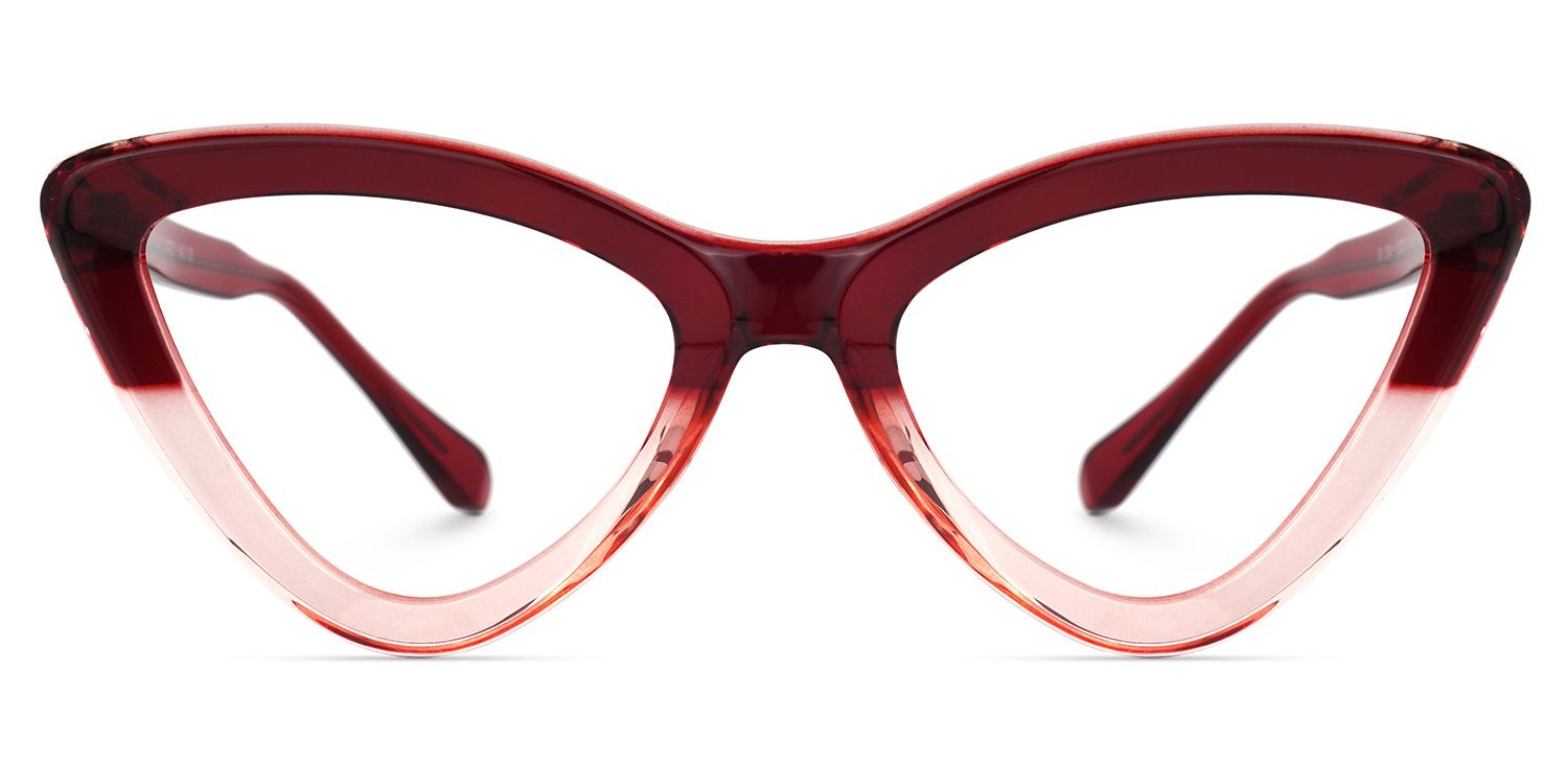 Geometric Red Eyeglasses | Vooglam.com Product Details 1