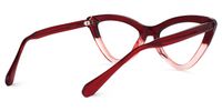 Geometric Red Eyeglasses | Vooglam.com Side View