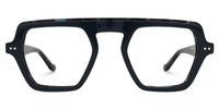 Singh - Geometric Blue Eyeglasses | Vooglam Angle View