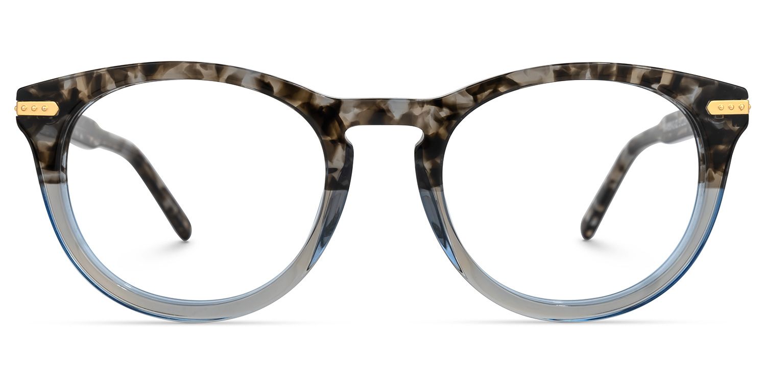 Round Tortoise Eyeglasses | Vooglam.com Angle View