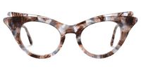 Debra - Cat Eye Pattern Eyeglasses | Vooglam Angle View