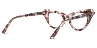 Debra - Cat Eye Pattern Eyeglasses | Vooglam Side View