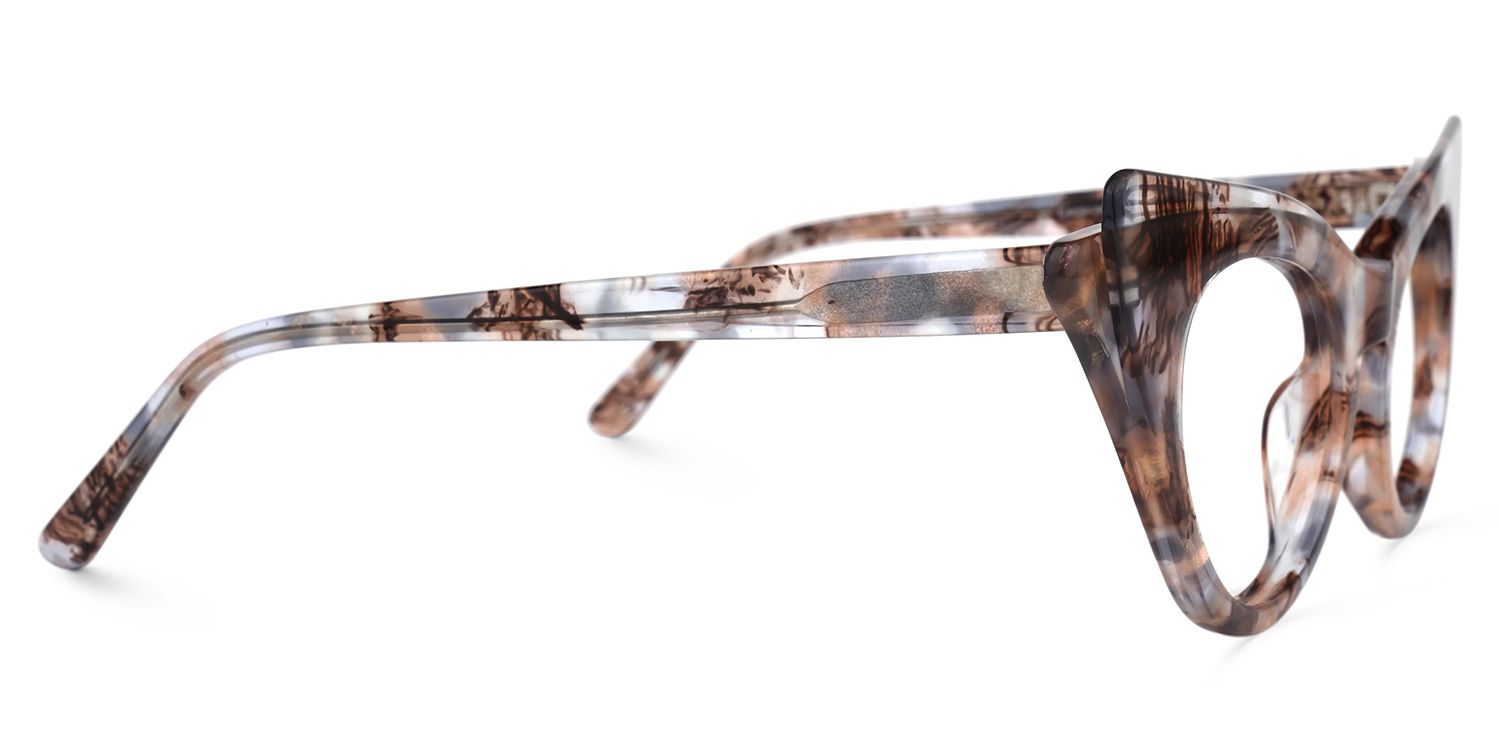 Debra - Cat Eye Pattern Eyeglasses | Vooglam 4