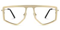 Lopez - Aviator Gold Eyeglasses | Vooglam Angle View