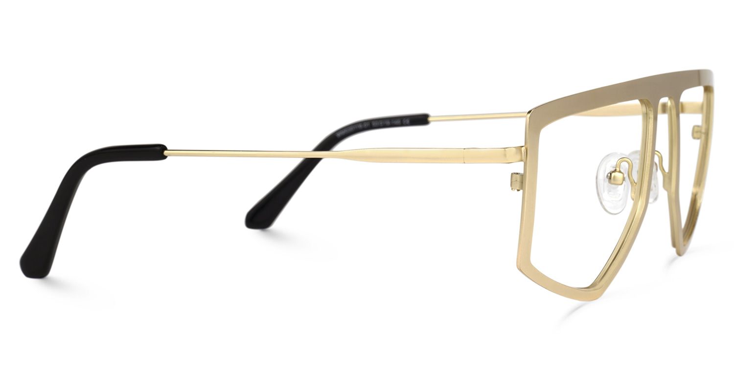 Lopez - Aviator Gold Eyeglasses | Vooglam 4