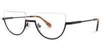 Migdalia - Geometric Black Eyeglasses | Vooglam Front View