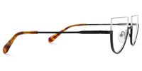 Migdalia - Geometric Black Eyeglasses | Vooglam 
