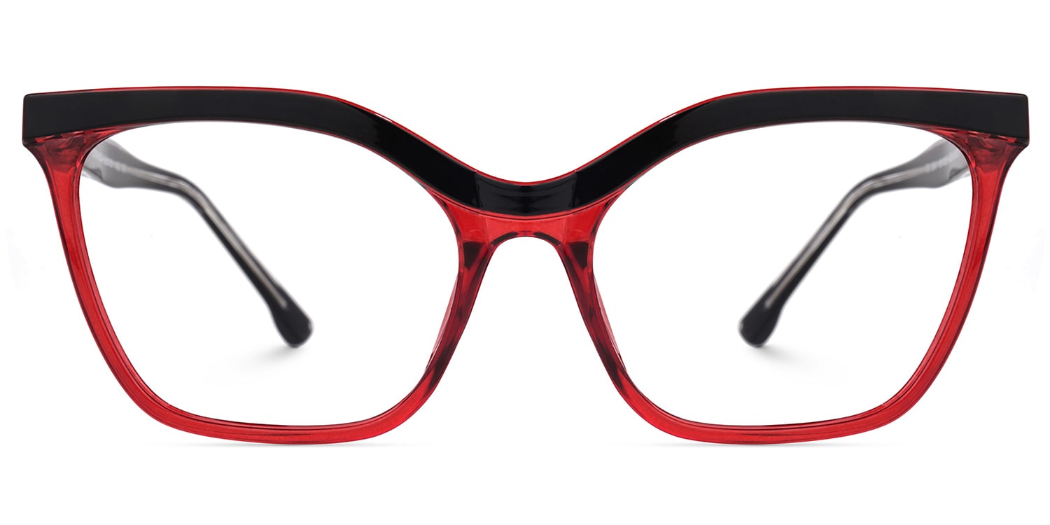

Nieves - Browline Red Eyeglasses