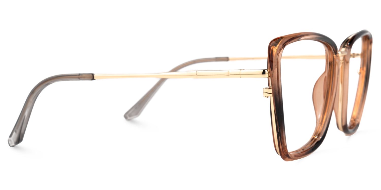 Square Brown Eyeglasses | Vooglam.com 4