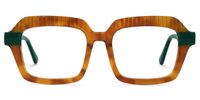 Rectangle Brown Eyeglasses | Vooglam.com Angle View
