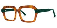 Rectangle Brown Eyeglasses | Vooglam.com Front View
