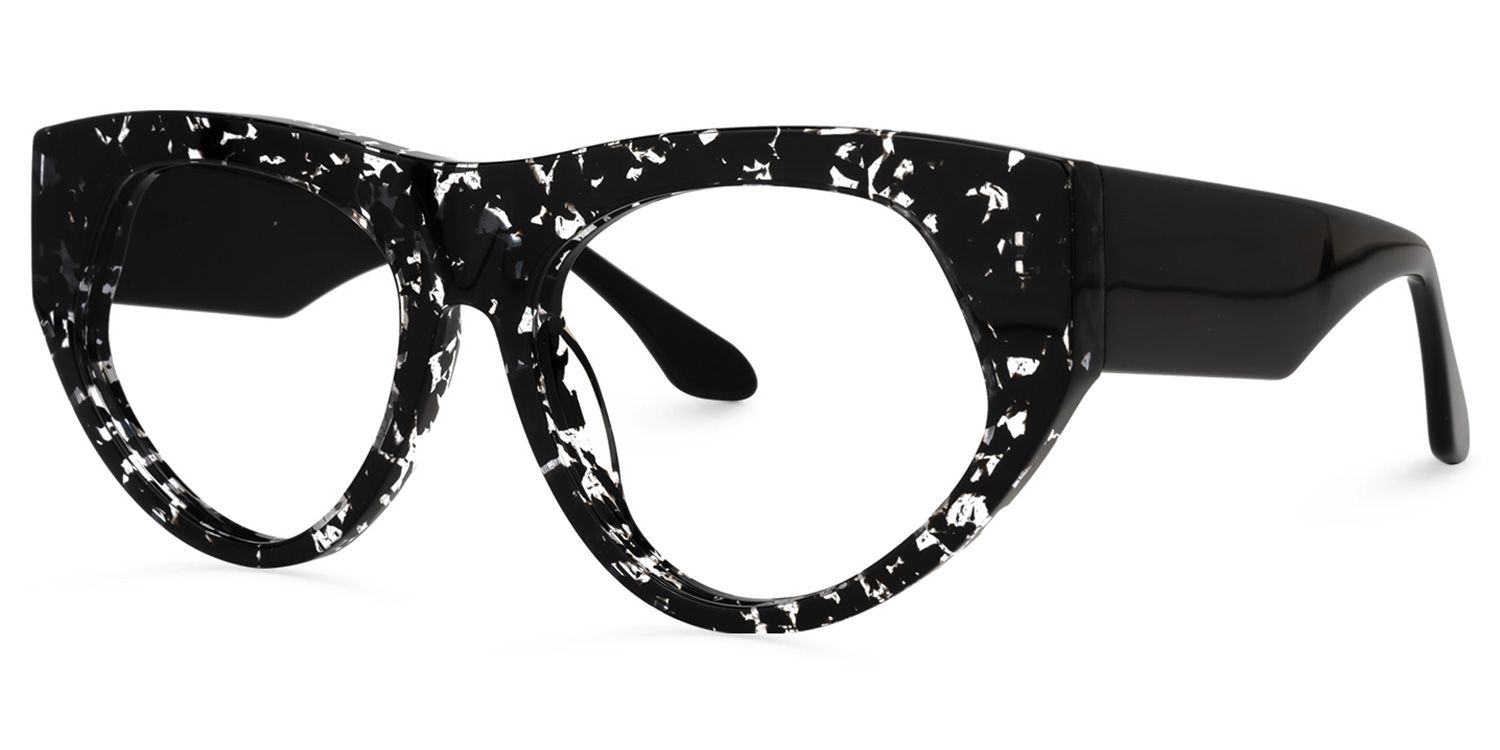 Cat Eye Black Eyeglasses | Vooglam.com Front View