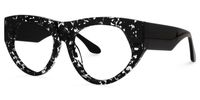 Cat Eye Black Eyeglasses | Vooglam.com Front View