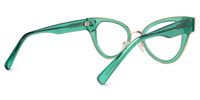 Alicea - Cat Eye Green Eyeglasses | Vooglam Side View