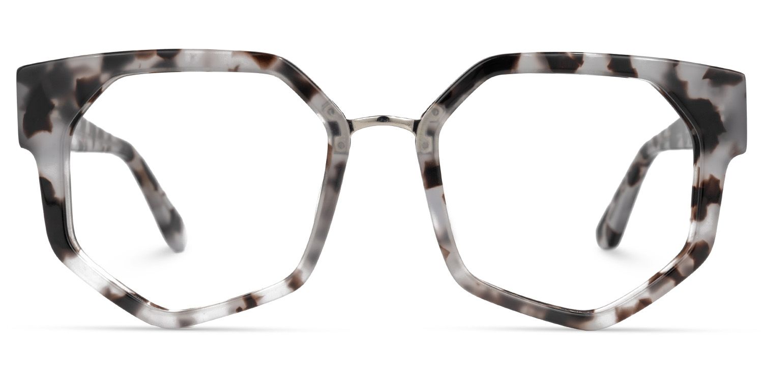 Geometric Tortoise Eyeglasses by Vooglam.com - Angle View