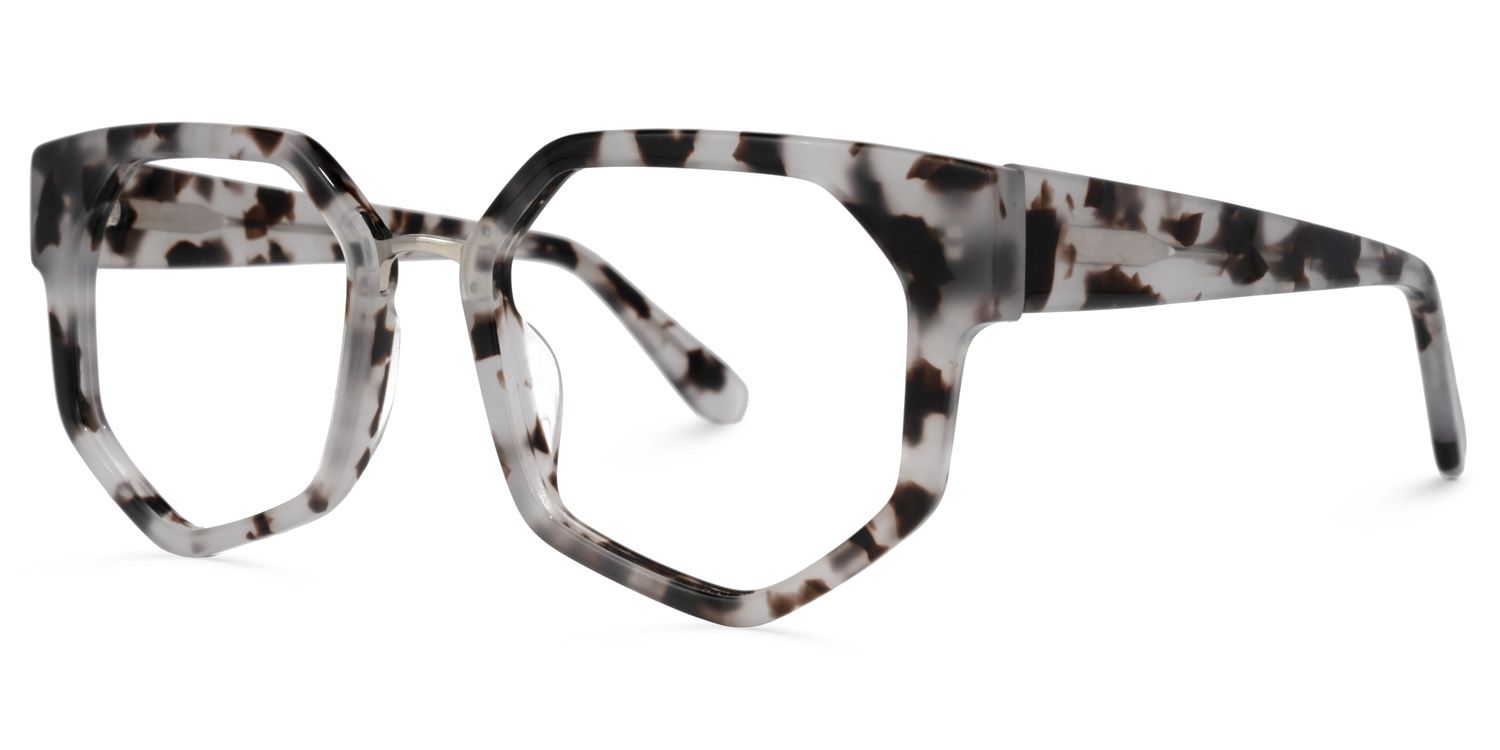 Geometric Tortoise Eyeglasses by Vooglam.com - Front View