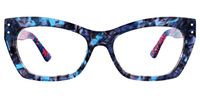 Rectangle Floral Eyeglasses | Vooglam.com Angle View