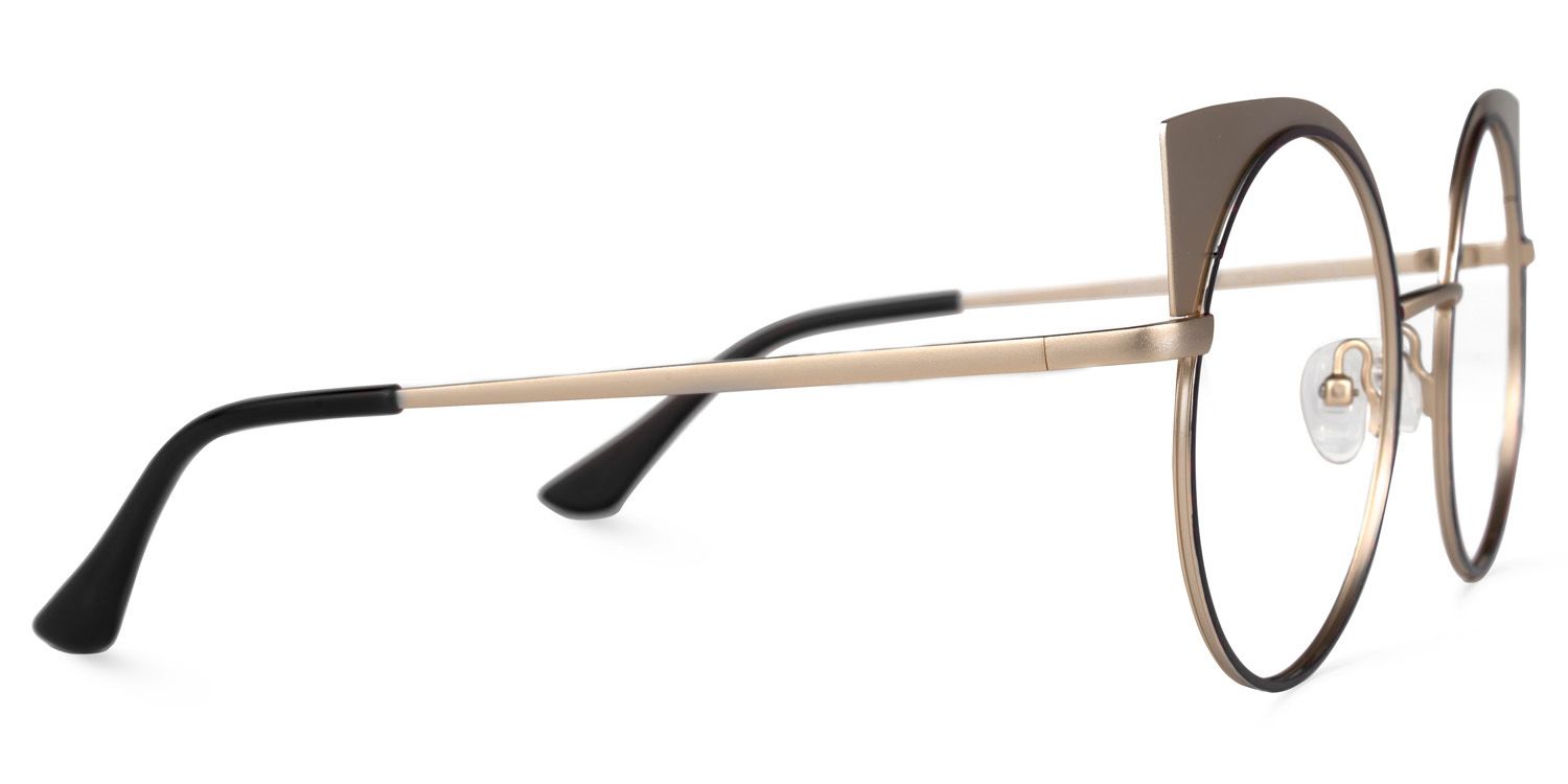 Cat Eye Gold Eyeglasses | Vooglam.com 4