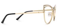 Roselyn - Cat Eye Gold Eyeglasses | Vooglam 