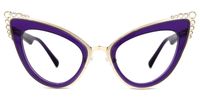 Magdaleno - Cat Eye Purple Eyeglasses | Vooglam Angle View