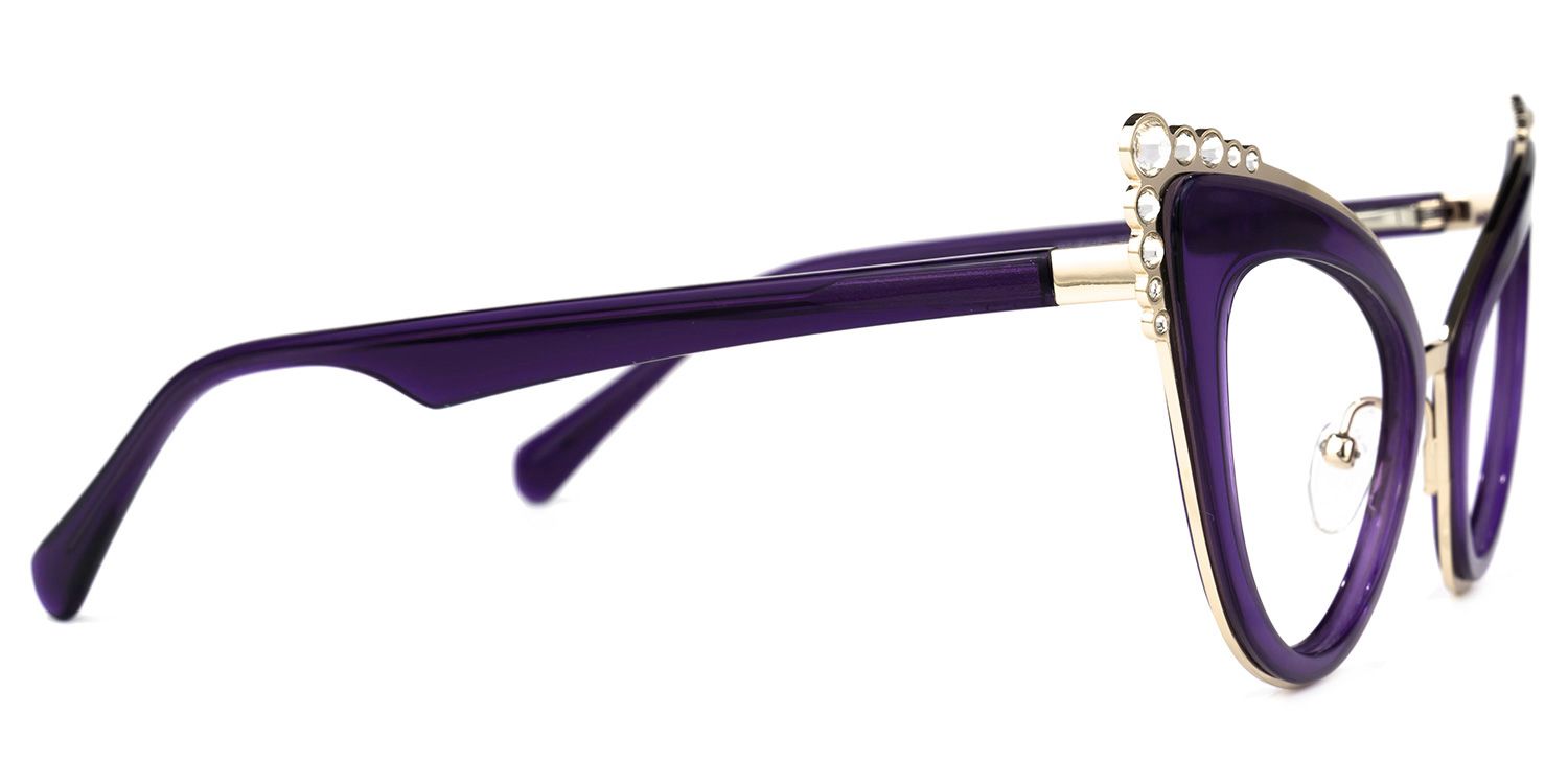Magdaleno - Cat Eye Purple Eyeglasses | Vooglam 4