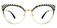 Botello - Cat Eye Gold Eyeglasses | Vooglam Angle View