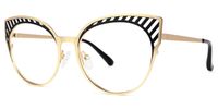 Botello - Cat Eye Gold Eyeglasses | Vooglam Front View