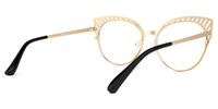 Botello - Cat Eye Gold Eyeglasses | Vooglam Side View