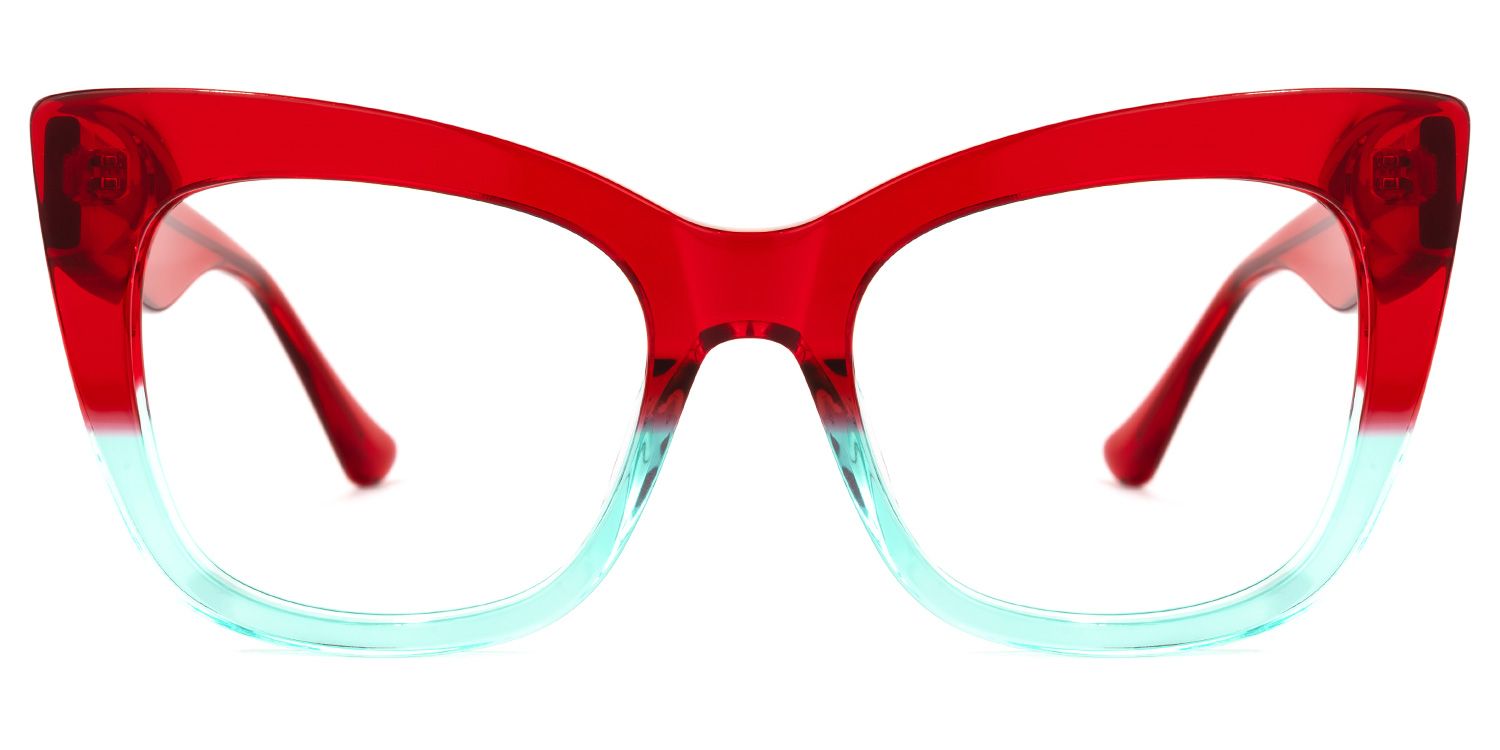 Square Two-tone Eyeglasses | Vooglam.com Angle View