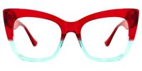 Square Two-tone Eyeglasses | Vooglam.com Angle View