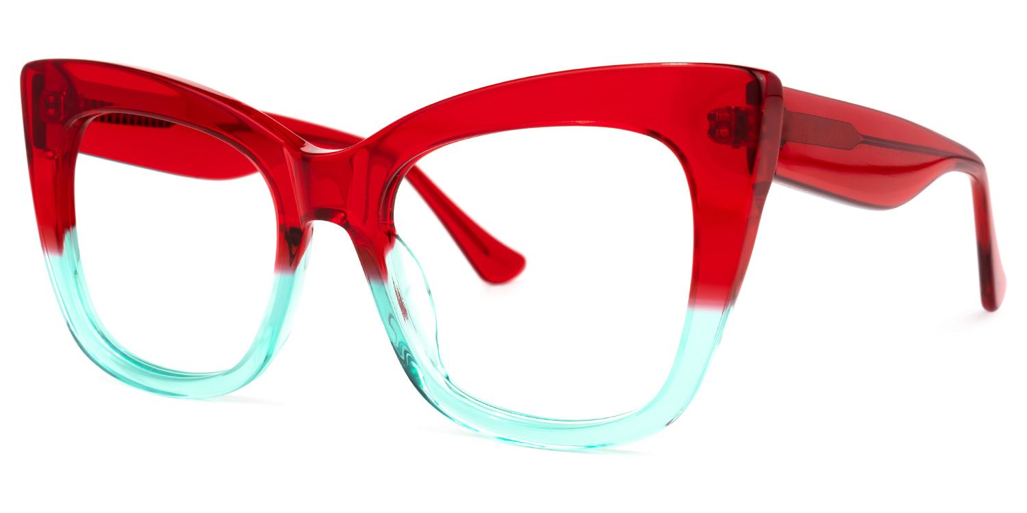 Square Two-tone Eyeglasses | Vooglam.com Front View