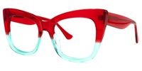 Square Two-tone Eyeglasses | Vooglam.com Front View