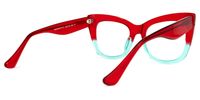Square Two-tone Eyeglasses | Vooglam.com Side View