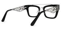 Vaughn - Aviator Black Eyeglasses | Vooglam Side View