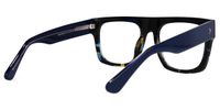 Huerta - Square Blue Eyeglasses | Vooglam Side View