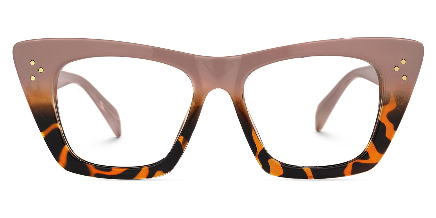 Griffin - Rectangle Tortoise Eyeglasses by Vooglam - Angle View