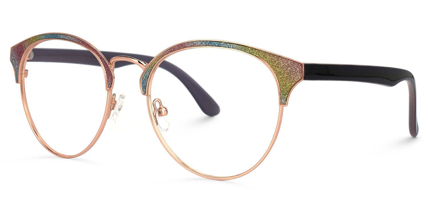 Browline Multicolor Eyeglasses | Vooglam.com Front View