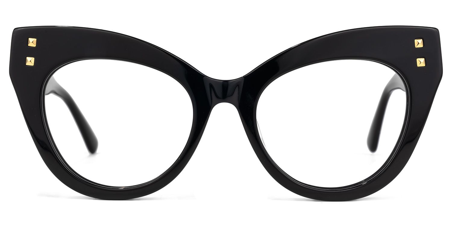 Mancilla - Cat Eye Black Eyeglasses | Vooglam Angle View