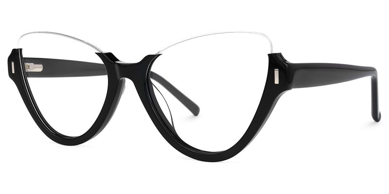 Omayra - Cat Eye Black Eyeglasses - 2