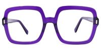 Esparza - Square Purple Eyeglasses | Vooglam Angle View